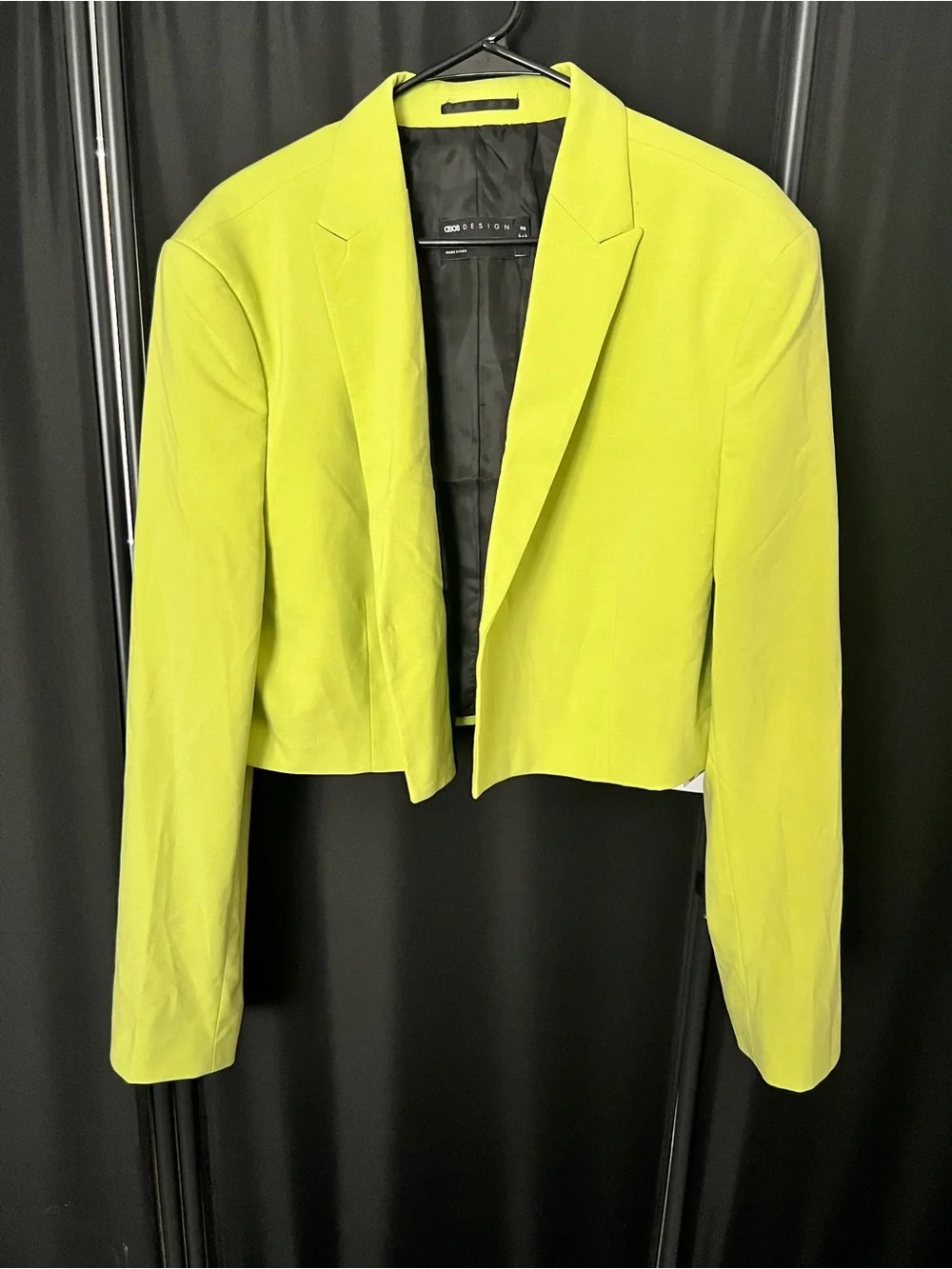 ASOS Bright Lime Cropped Suit Jacket and Matching Trousers